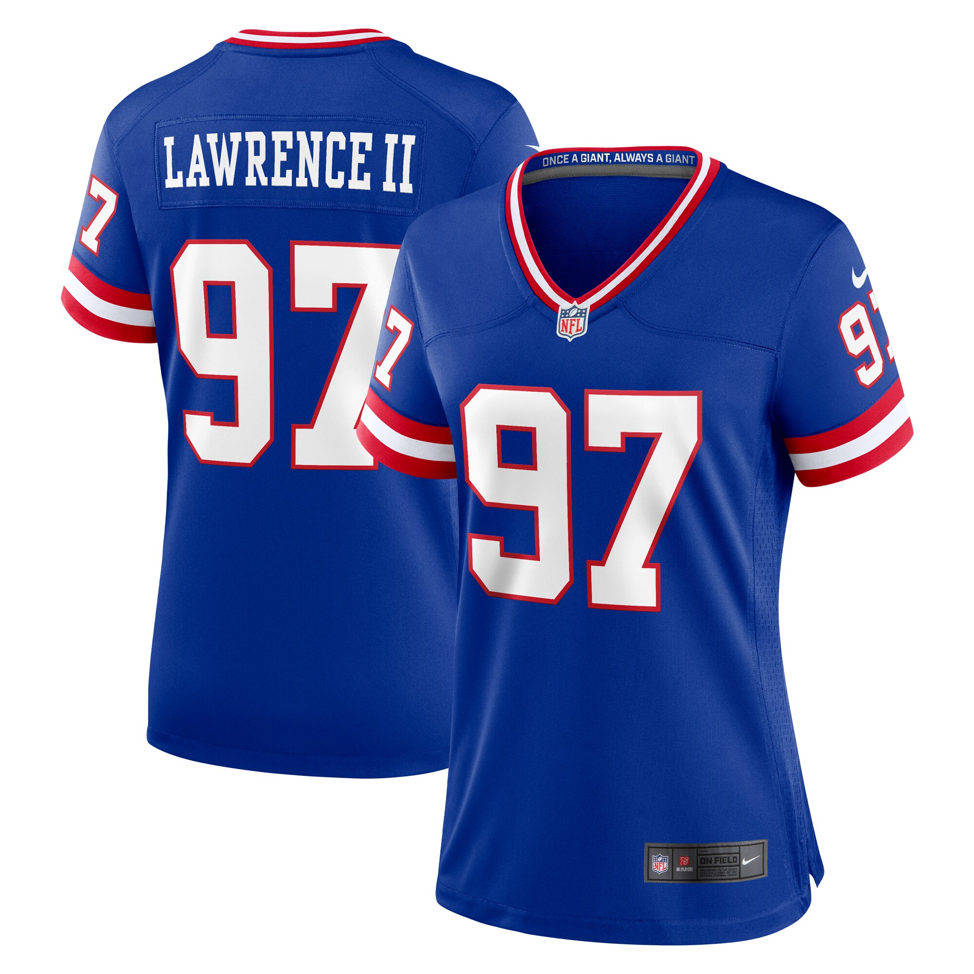 New York Giants womens nike dexter lawrence ii royal new york giants classic game player jersey | Giants Shop