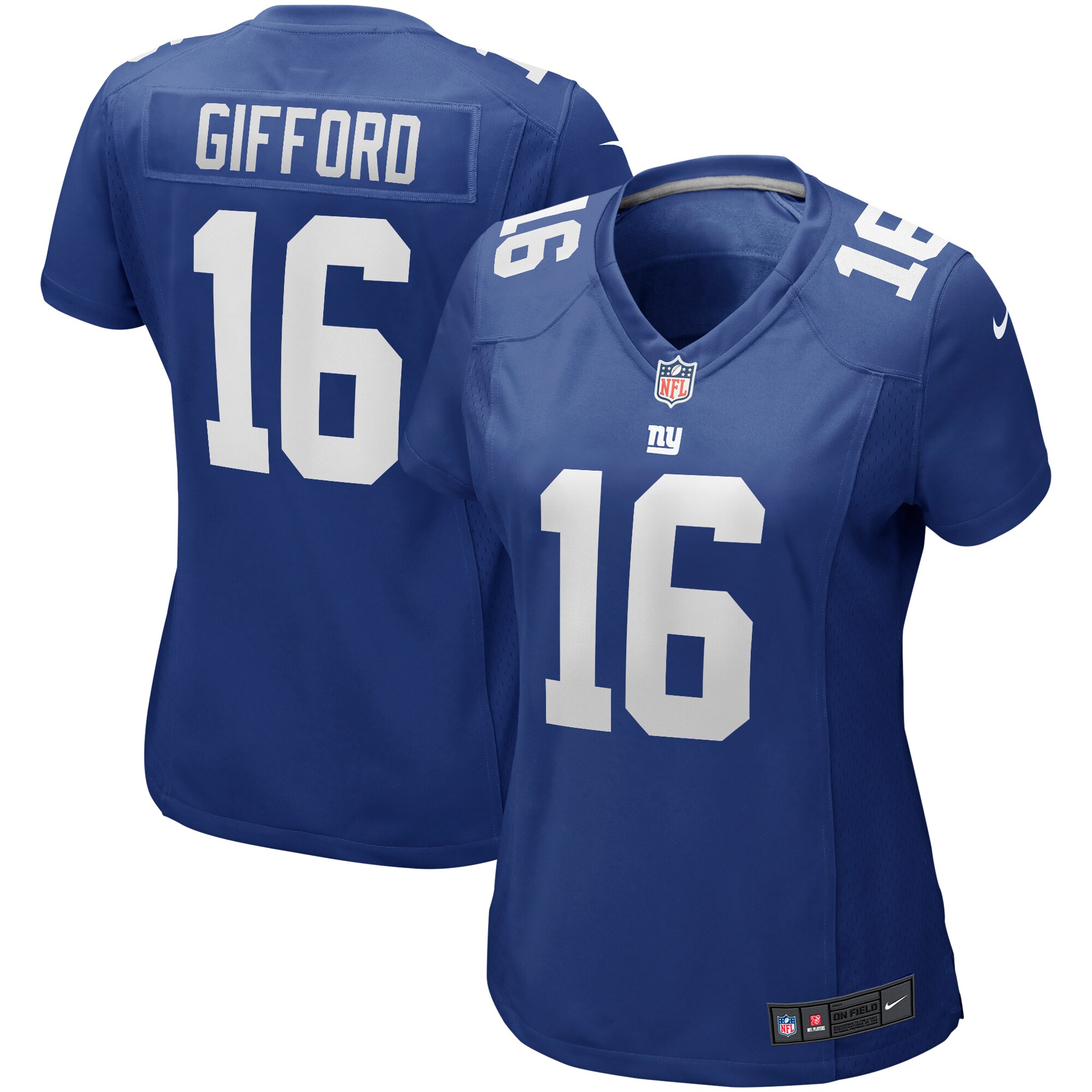 New York Giants womens nike frank gifford royal new york giants game retired player jersey | Giants Shop