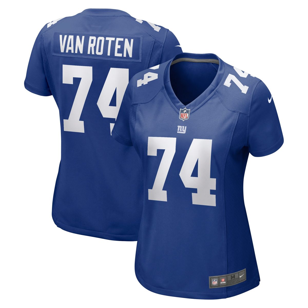 New York Giants womens nike greg van roten royal new york giants team game jersey | Giants Shop