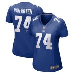 New York Giants womens nike greg van roten royal new york giants team game jersey | Giants Shop