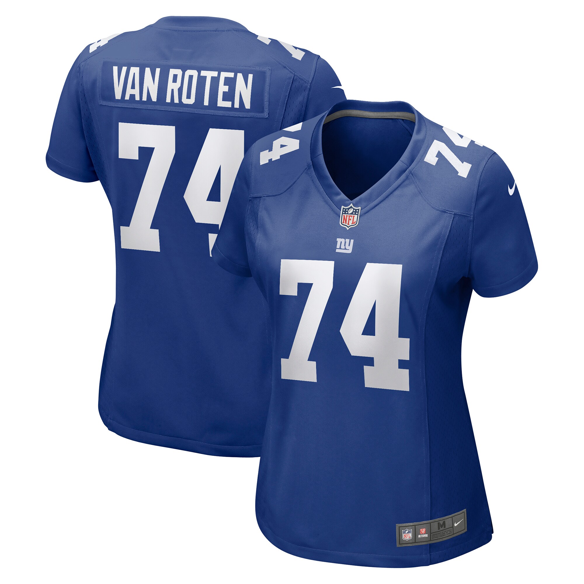New York Giants womens nike greg van roten royal new york giants team game jersey | Giants Shop