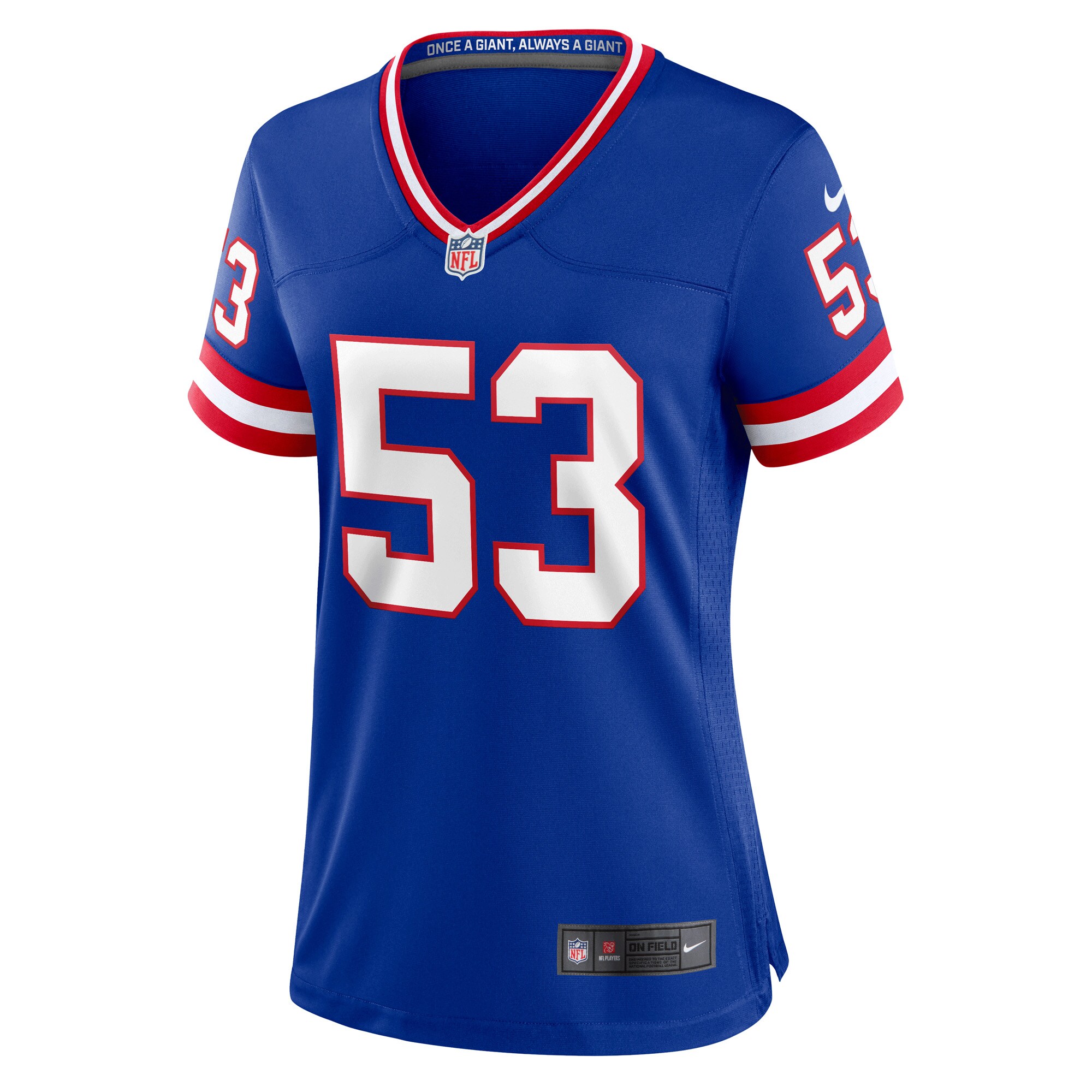 New York Giants womens nike harry carson royal new york giants classic retired player game jersey | Giants Shop