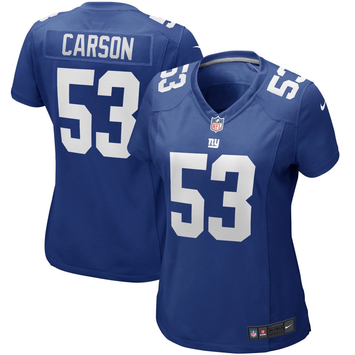 New York Giants womens nike harry carson royal new york giants game retired player jersey | Giants Shop