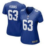 New York Giants womens nike jake kubas royal new york giants game jersey | Giants Shop