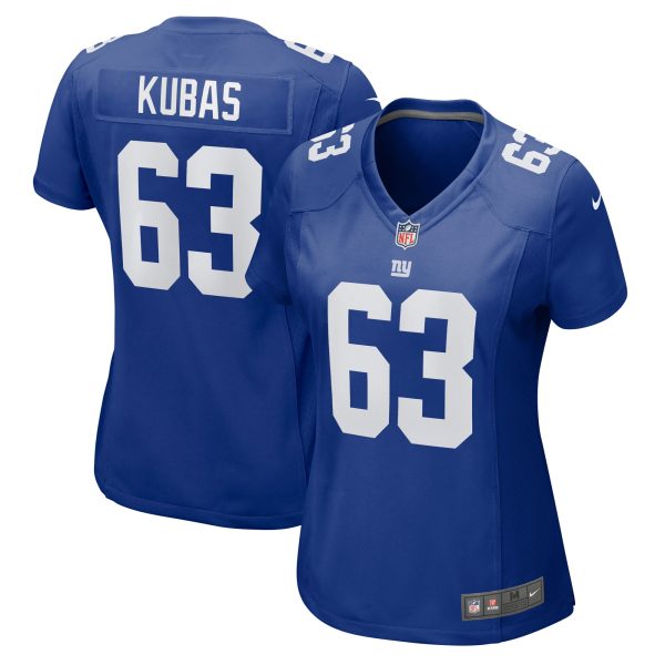 New York Giants womens nike jake kubas royal new york giants game jersey | Giants Shop