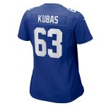 New York Giants womens nike jake kubas royal new york giants game jersey | Giants Shop