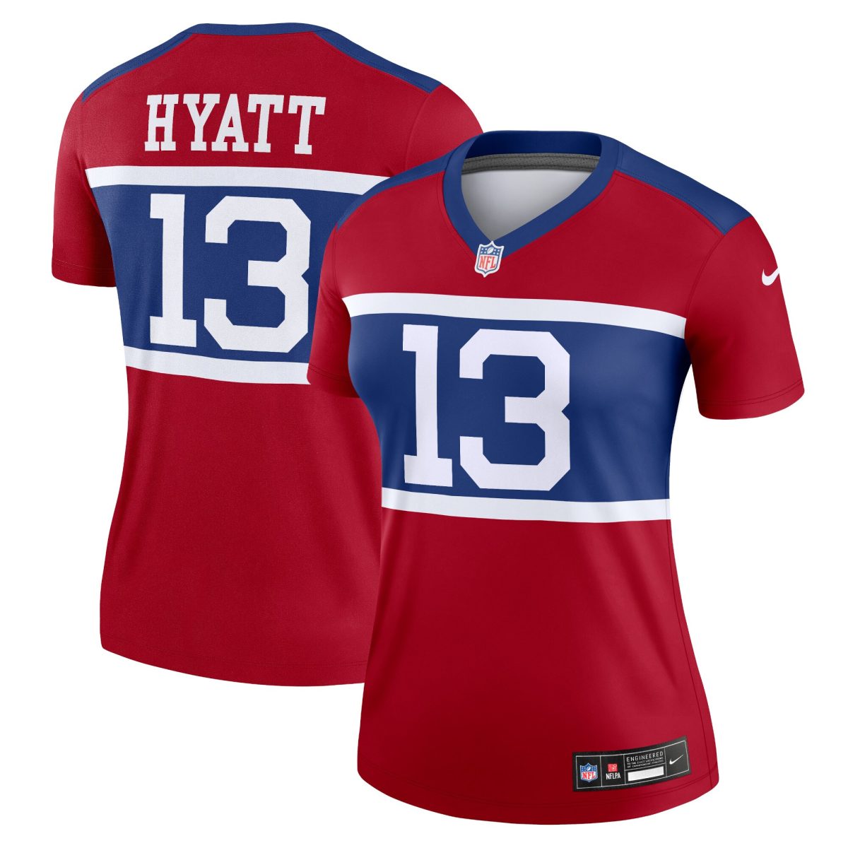 New York Giants womens nike jalin hyatt red new york giants alternate legend player performance top | Giants Shop