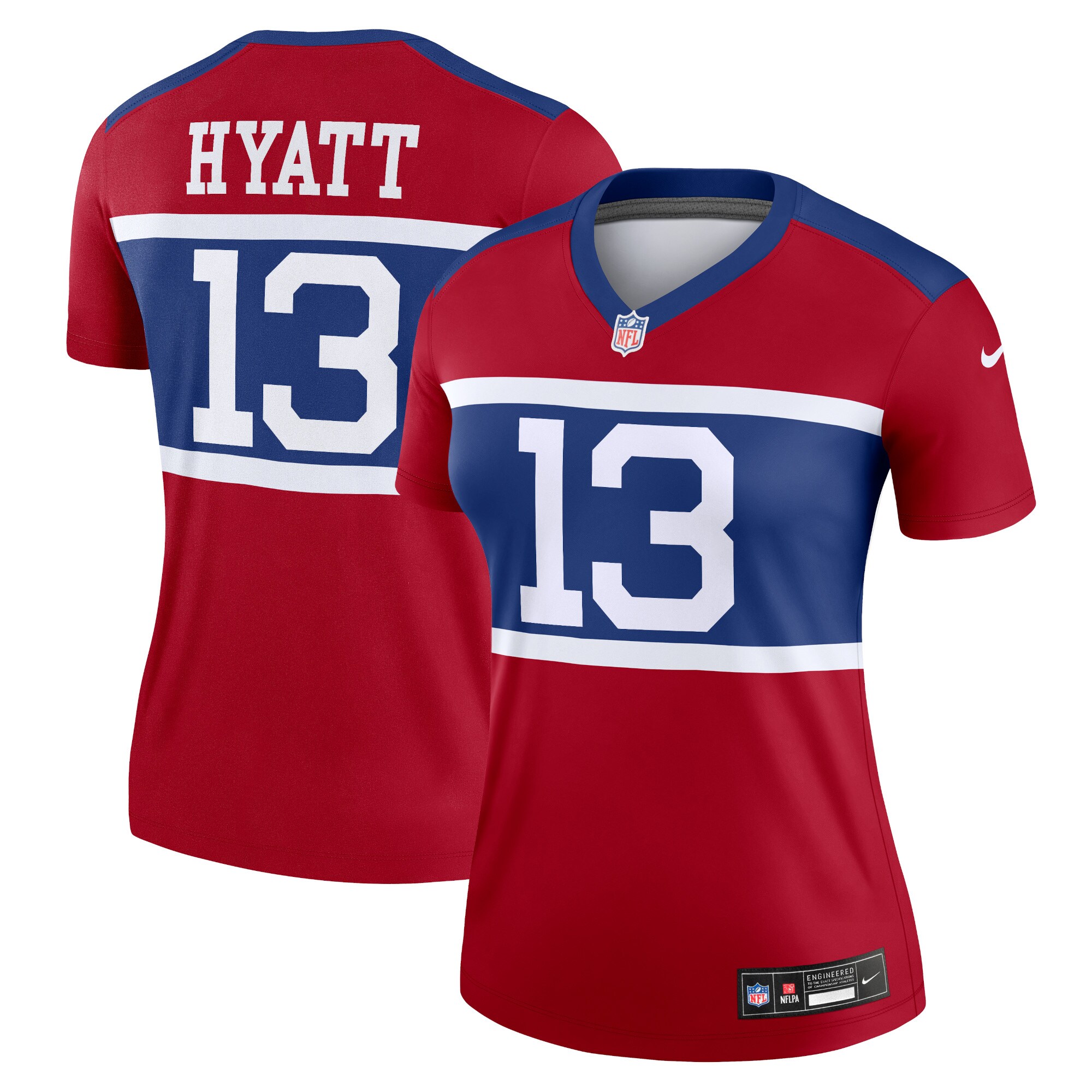 New York Giants womens nike jalin hyatt red new york giants alternate legend player performance top | Giants Shop