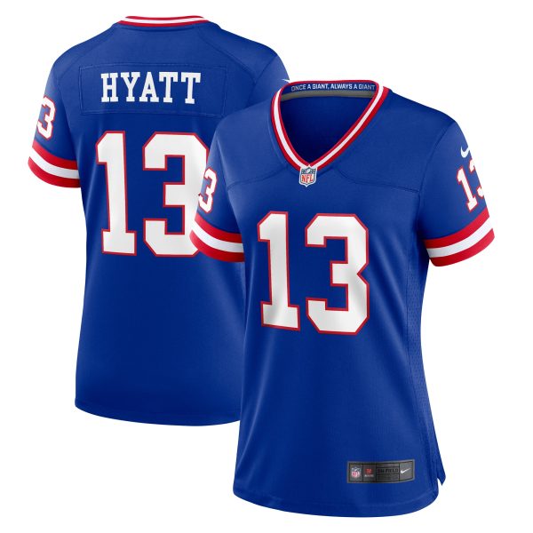 New York Giants womens nike jalin hyatt royal new york giants team game jersey 200676809 | Giants Shop
