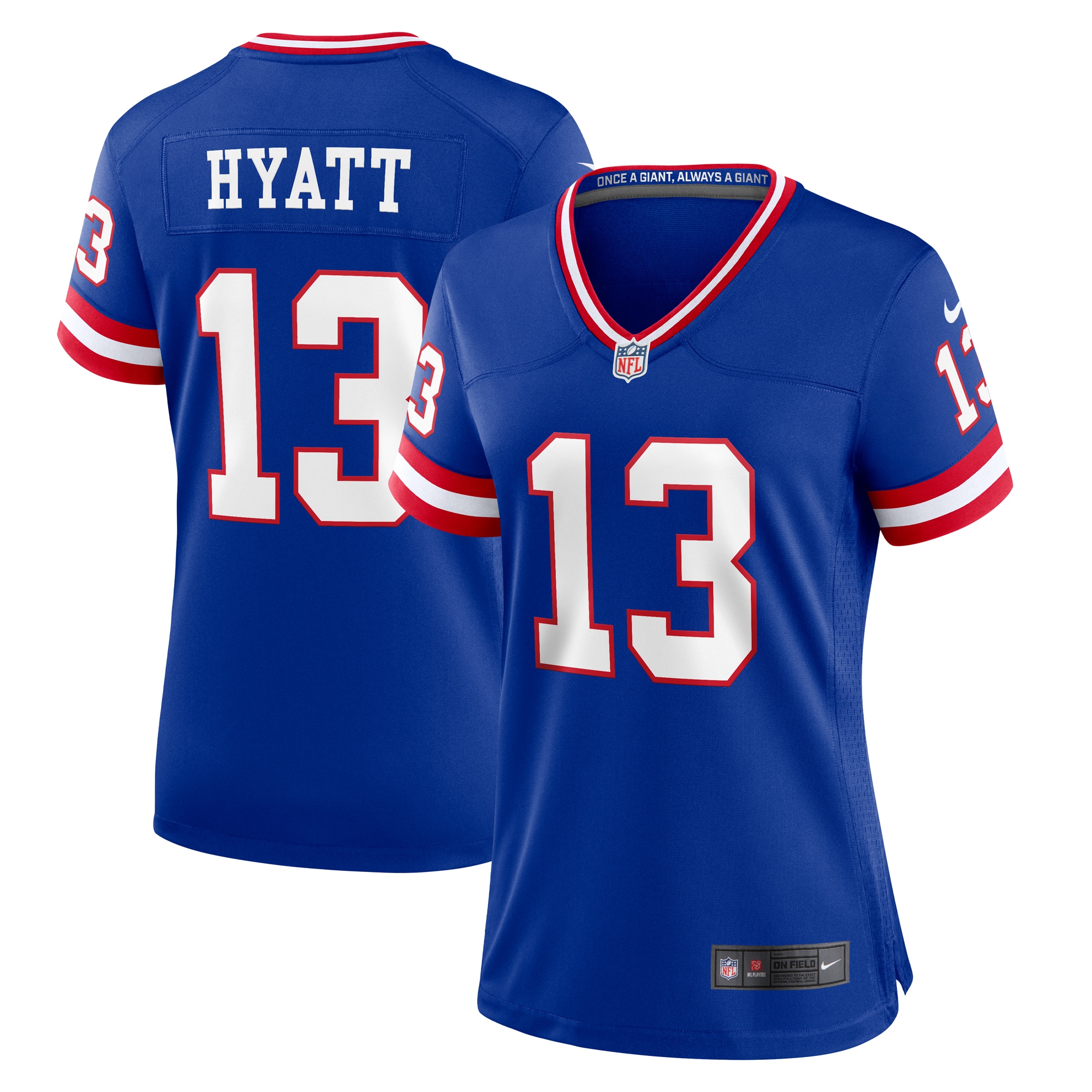 New York Giants womens nike jalin hyatt royal new york giants team game jersey 200676809 | Giants Shop