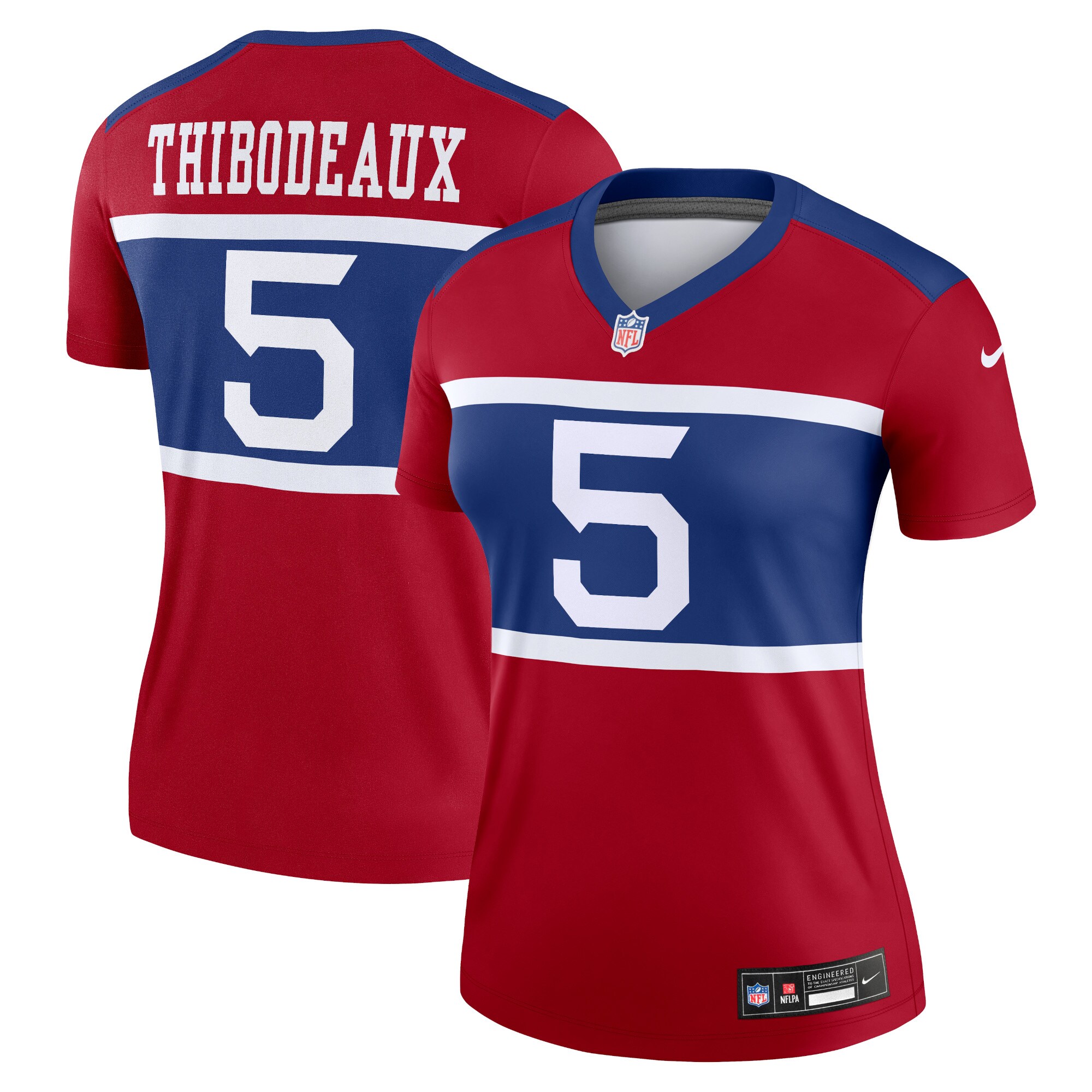 New York Giants womens nike kayvon thibodeaux red new york giants alternate legend player performance top | Giants Shop