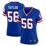 New York Giants womens nike lawrence taylor royal new york giants classic retired player game jersey | Giants Shop