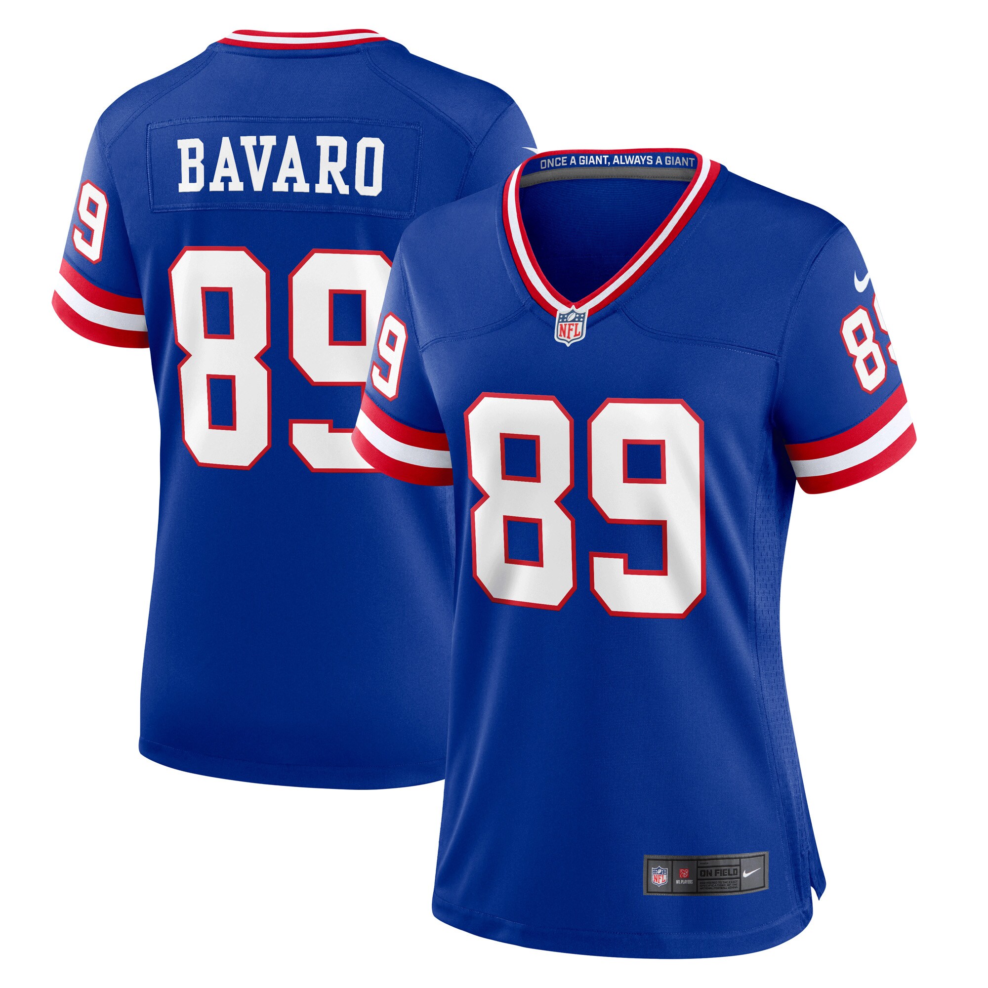 New York Giants womens nike mark bavaro royal new york giants classic retired player game jersey | Giants Shop