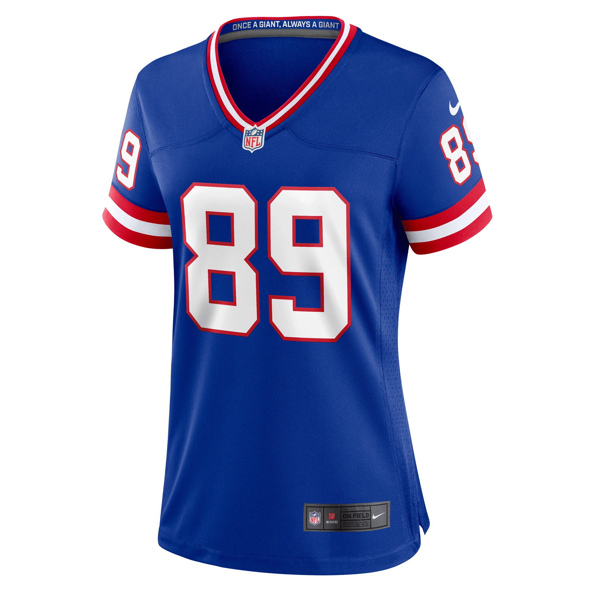 New York Giants womens nike mark bavaro royal new york giants classic retired player game jersey | Giants Shop