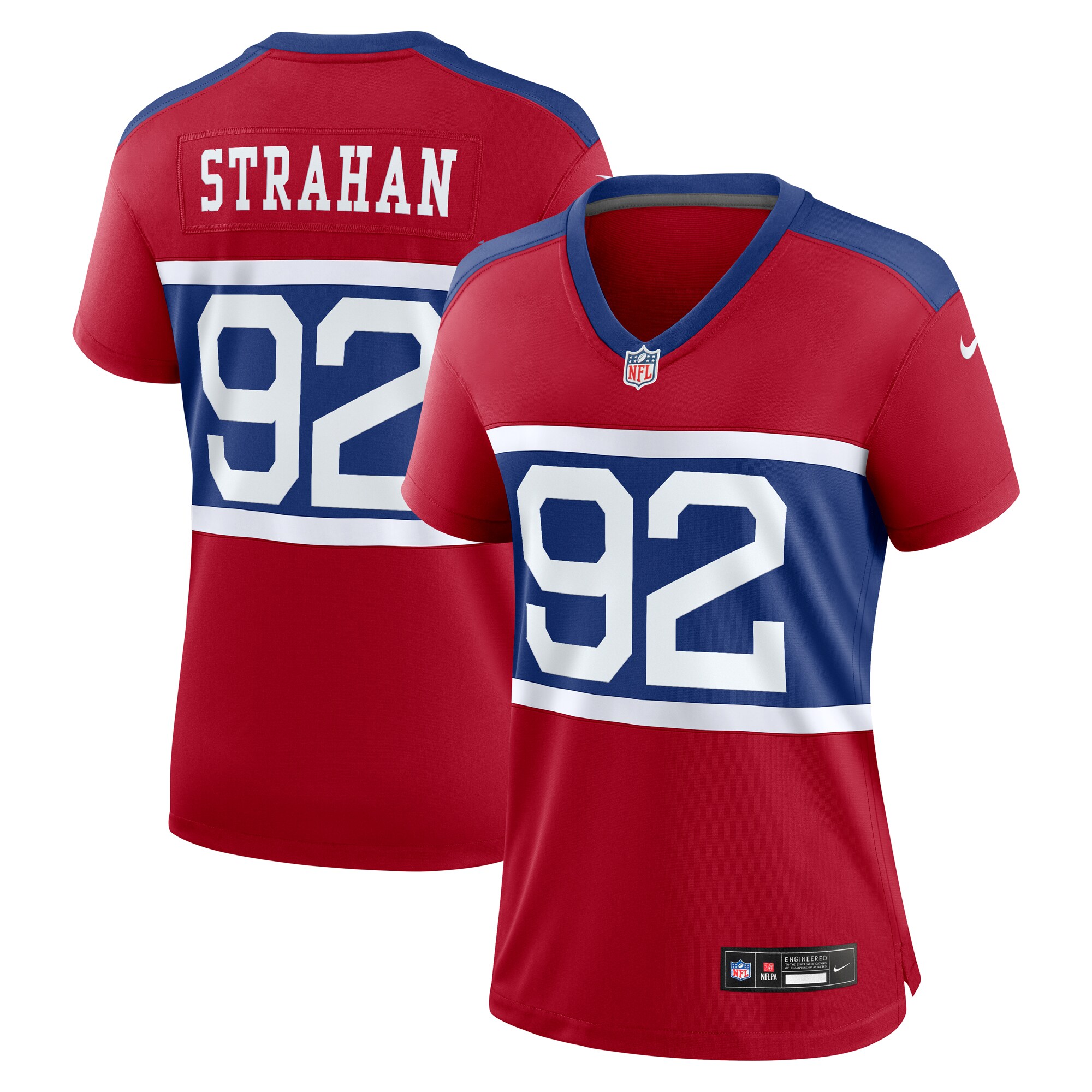 New York Giants womens nike michael strahan century red new york giants alternate retired player game jersey | Giants Shop