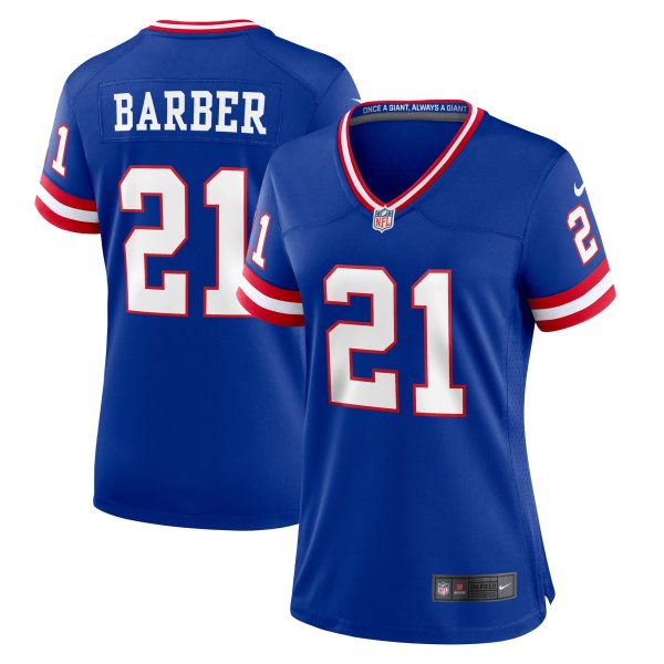 New York Giants womens nike tiki barber royal new york giants classic retired player game jersey | Giants Shop