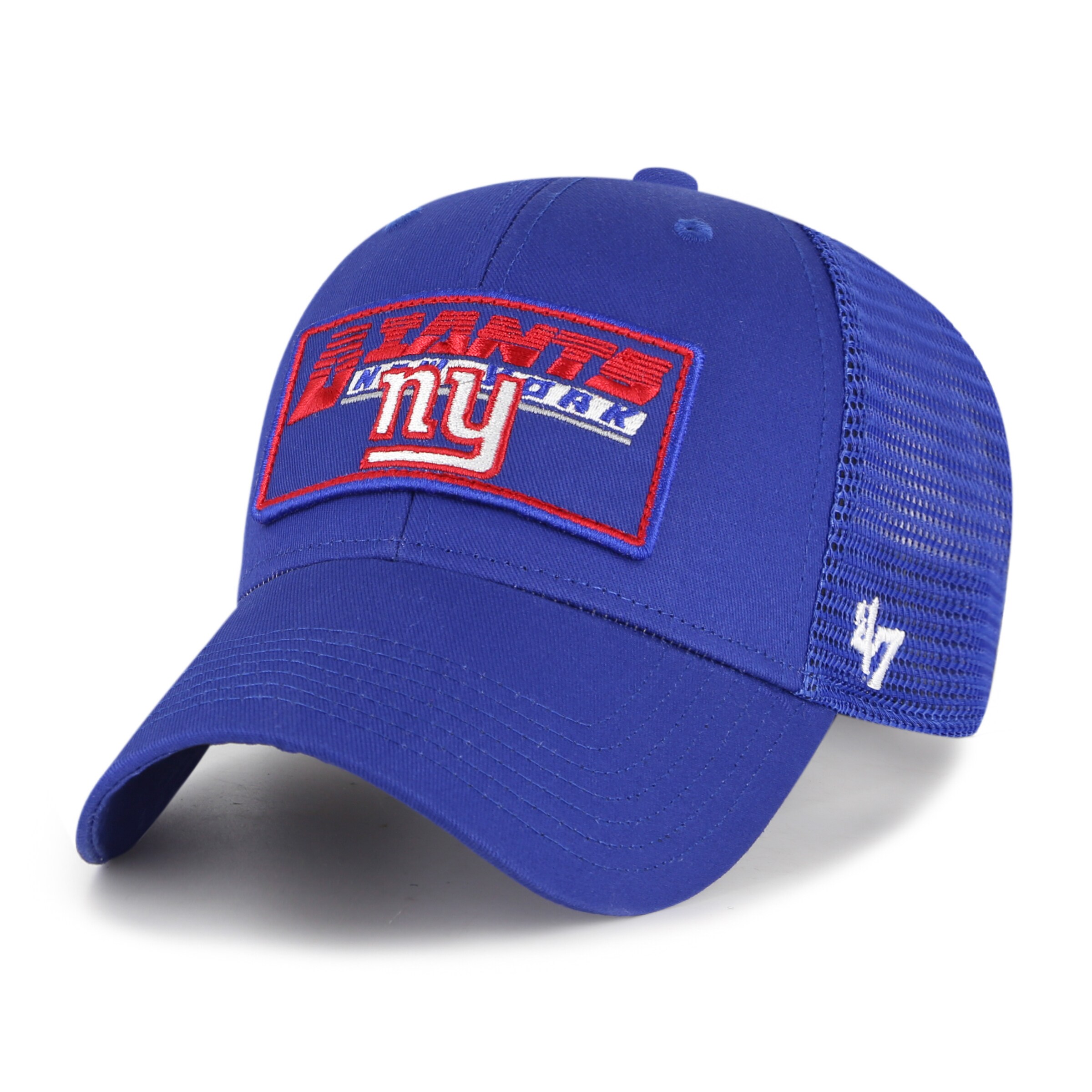 New York Giants youth 47 royal new york giants levee mvp trucker adjustable hat | Giants Shop