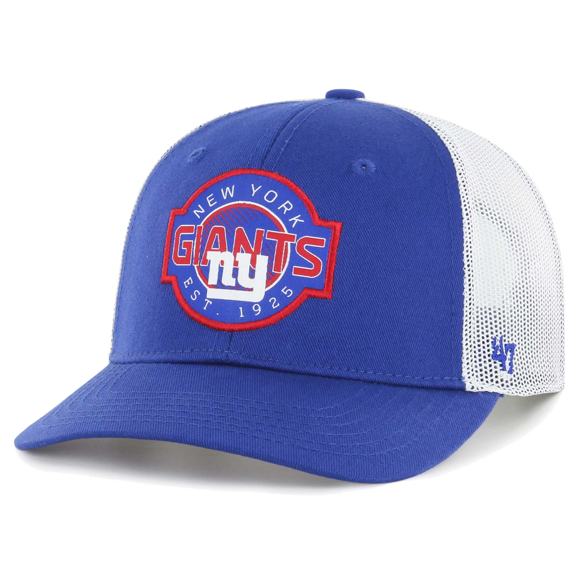 New York Giants youth 47 royalwhite new york giants scramble adjustable trucker hat | Giants Shop