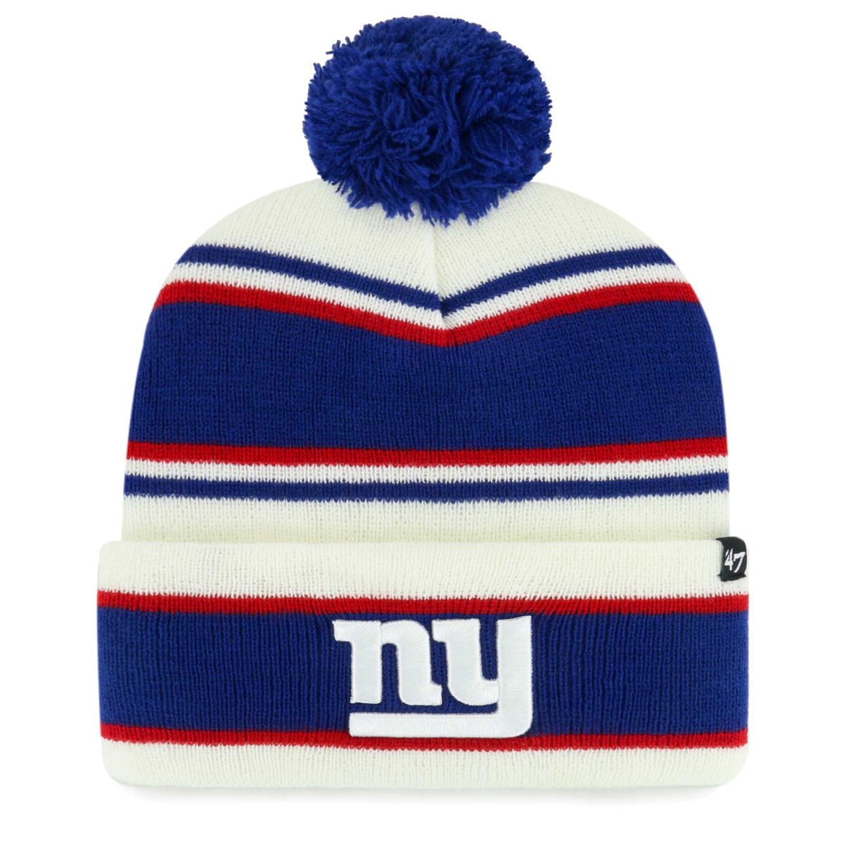 New York Giants youth 47 white new york giants stripling cuffed knit hat with pom | Giants Shop
