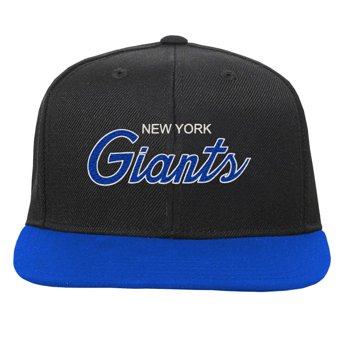 New York Giants youth mitchell  ness blackroyal new york giants team script snapback hat | Giants Shop