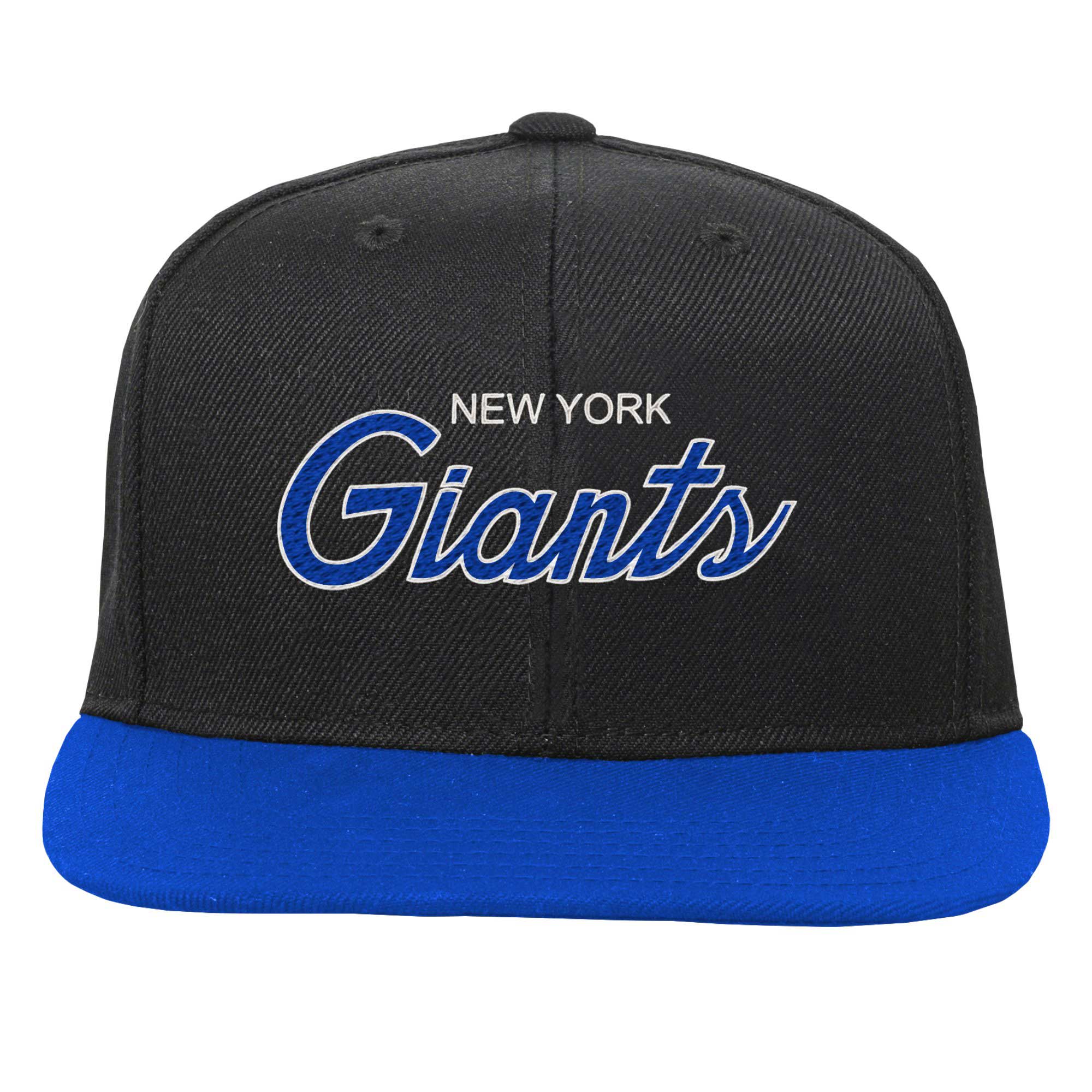 New York Giants youth mitchell  ness blackroyal new york giants team script snapback hat | Giants Shop