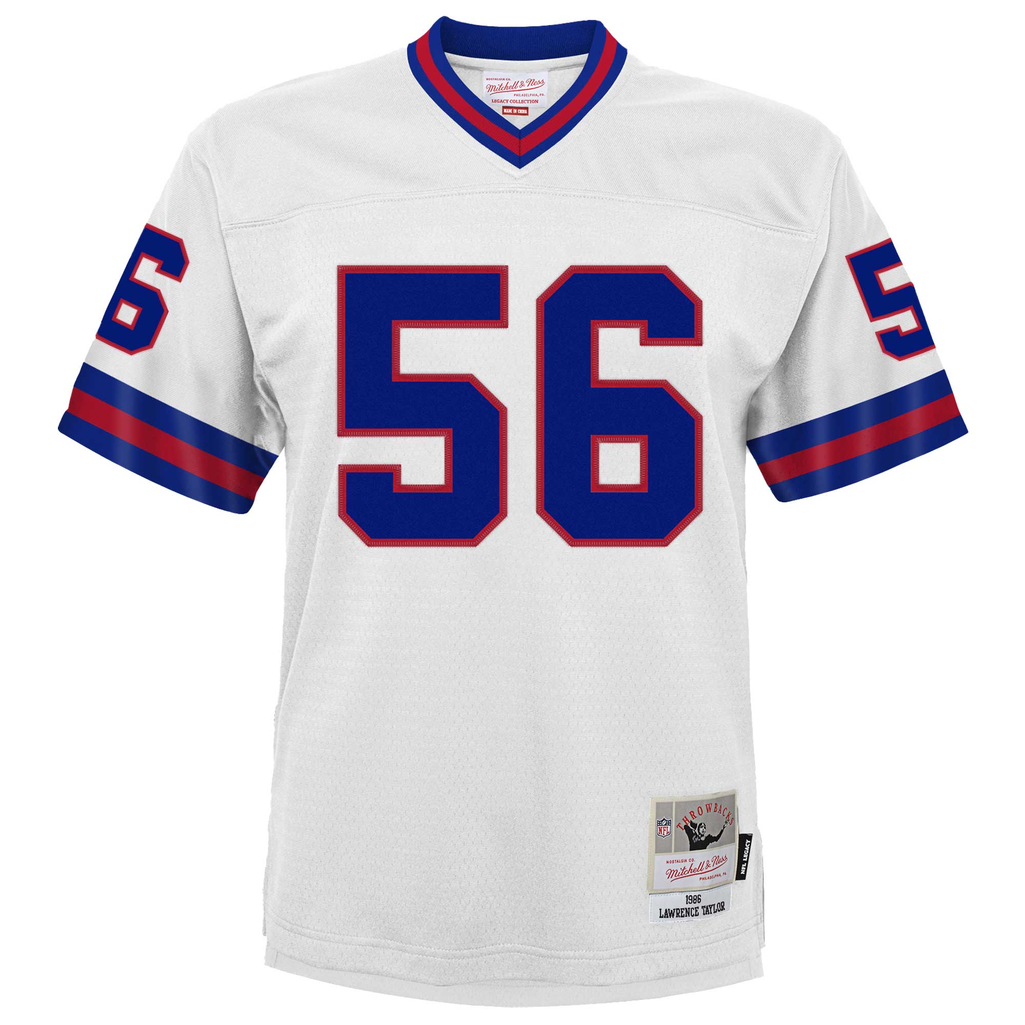 New York Giants youth mitchell  ness lawrence taylor white new york giants 1986 retired player legacy jersey | Giants Shop
