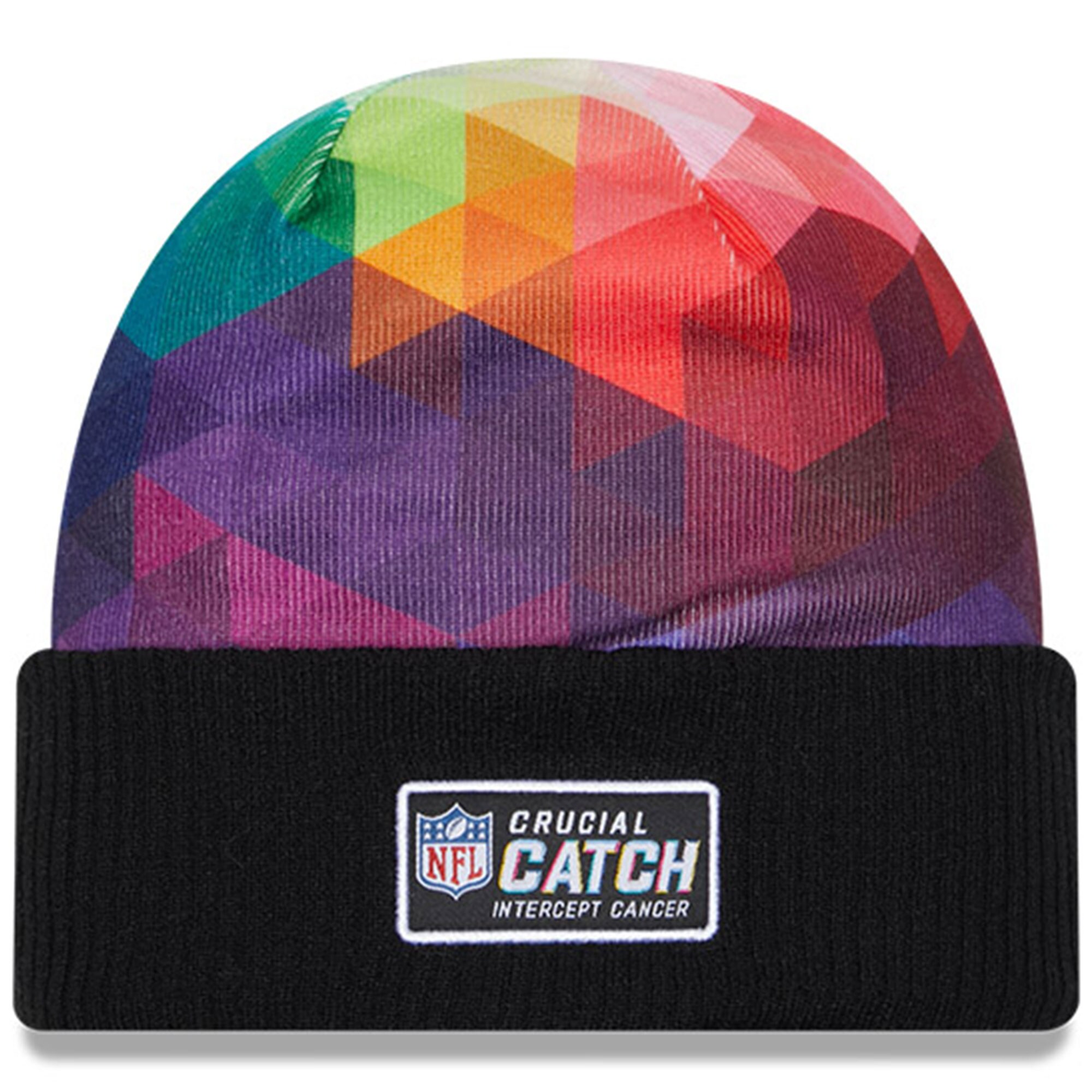 New York Giants youth new era black new york giants 2023 nfl crucial catch cuffed knit hat | Giants Shop