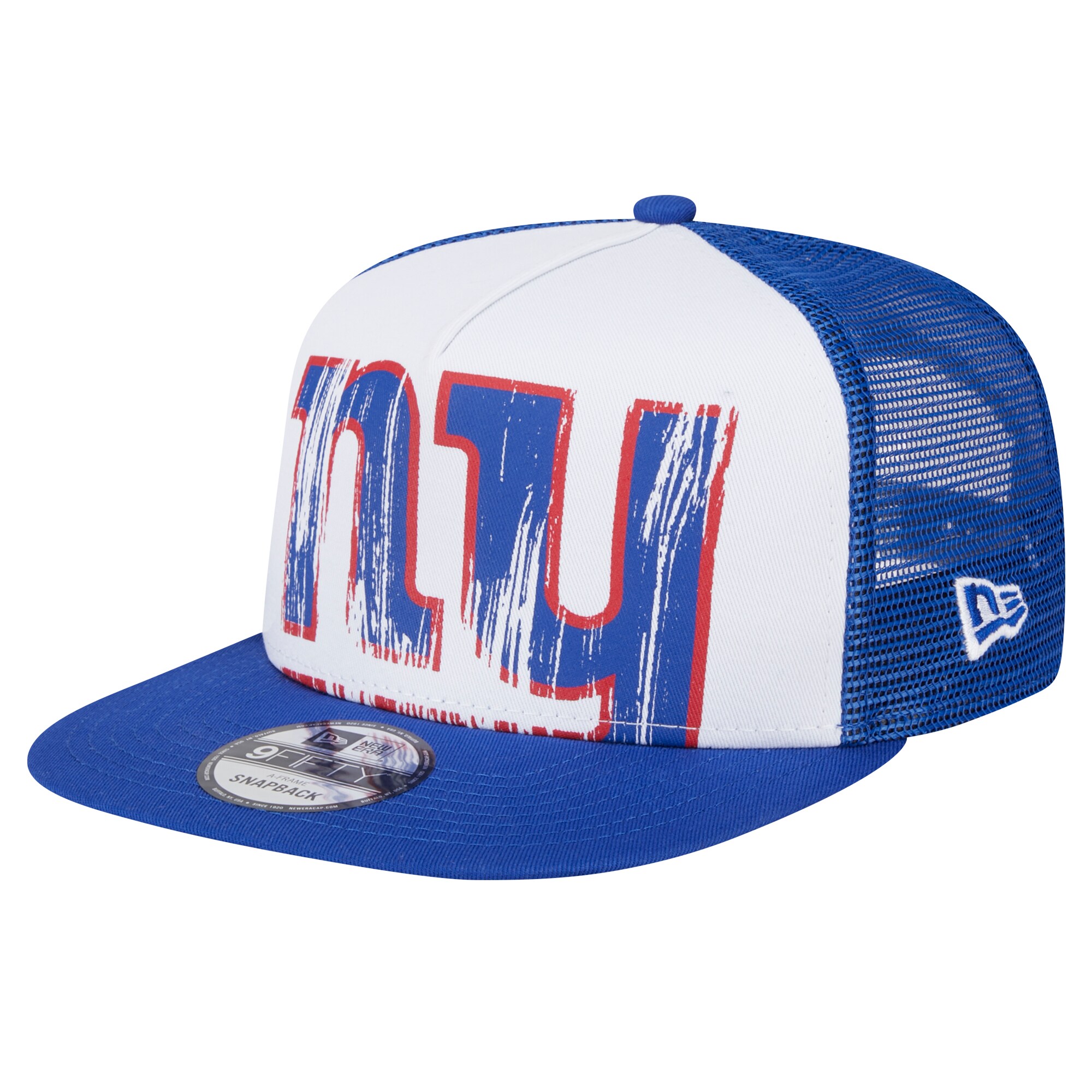 New York Giants youth new era whiteroyal new york giants distressed 9fifty a-frame snapback hat | Giants Shop