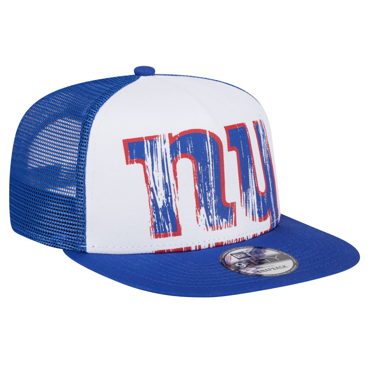 New York Giants youth new era whiteroyal new york giants distressed 9fifty a-frame snapback hat | Giants Shop