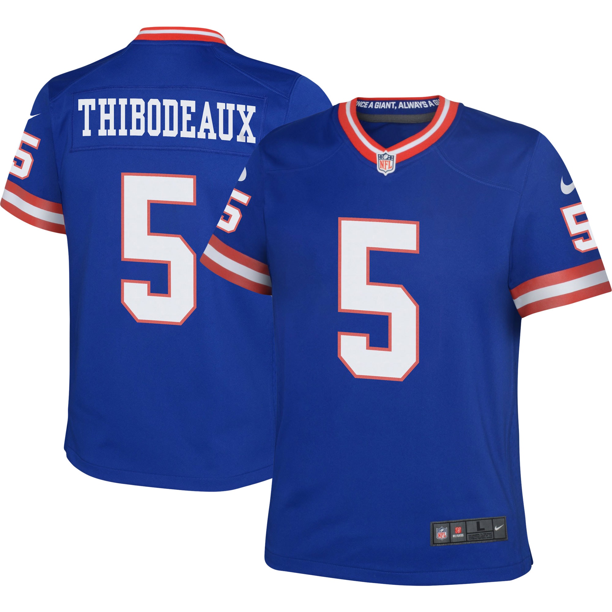 New York Giants youth nike kayvon thibodeaux royal new york giants game jersey | Giants Shop